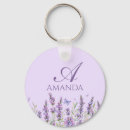 Buscar flores de la lavanda llaveros Floral