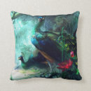 Buscar peafowl cojines Azul