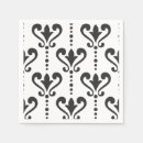 Buscar damasco blanco y negro servilletas Elegante