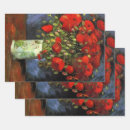 Buscar amapolas rojas papel de regalo Flores de amapola