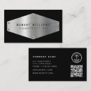 Buscar metal plateado tarjetas de visita Contratista