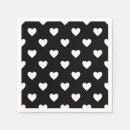 Buscar corazones negros servilletas Romántico