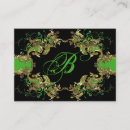 Buscar verde vintage tarjetas de visita Elegante