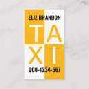 Buscar taxista amarillo tarjetas de visita Servicio de taxi