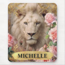 Buscar león blanco alfombrillas de raton Floral