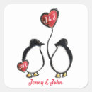 Buscar del pingüino boda pegatinas Corazón