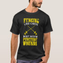 Buscar esgrima camisetas Relieve metalizado