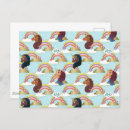 Buscar unicornio del arco iris postales Afro unicorn con licencia