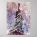 Buscar estatua de la libertad posters Acuarela