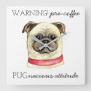 Buscar pug relojes de pared Bichos