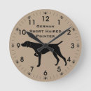 Buscar silueta del perro relojes de pared Negro