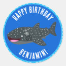 Buscar tiburón feliz pegatinas Divertido