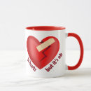 Buscar corazón roto tazas Curación