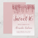 Buscar sweet 16 save the date invitaciones Rosa
