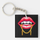 Buscar labios rojos llaveros Elegante
