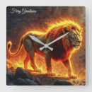 Buscar león relojes de pared Rey de las bestias