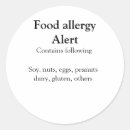 Buscar alerta pegatinas Alerta de alergia alimentaria