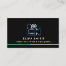 Buscar editor vídeo de tarjetas de visita Fotógrafo