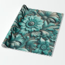 Buscar turquoise papel de regalo Floral