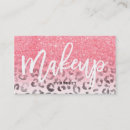 Buscar leopardo rosado tarjetas de visita Artista de maquillaje