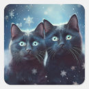 Buscar dos gatos negros pegatinas Gatito