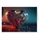 Buscar corazón de cristal tarjetas Rojo