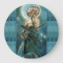 Buscar art nouveau relojes de pared Luna