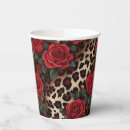 Buscar leopardo papel vasos Huella de leopardo