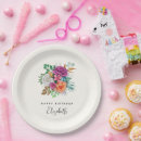 Buscar naranja y blanco papel platos Acuarela