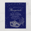 Buscar máscara azul del carnaval invitaciones Máscara de mascarada