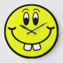 Buscar cara sonriente relojes de pared Amarillo