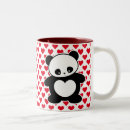 Buscar amor panda tazas Blanco