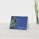 Buscar plumas azules tarjetas Pavo real