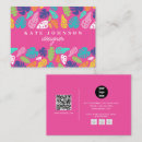 Buscar hojas tropicales tarjetas de visita Rosa