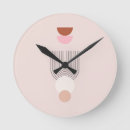 Buscar geométrico abstracto relojes de pared Rosa