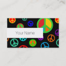 Buscar símbolo paz de tarjetas de visita Amar