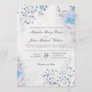 Buscar floral azul boda invitaciones Romántico