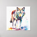 Buscar lobos salvajes lienzos Acuarela