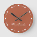 Buscar naranja quemado relojes de pared Minimalista