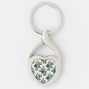 Buscar pétalos azules llaveros Patrón