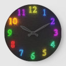 Buscar luces neón de relojes de pared Multicolor