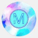 Buscar aguamarina pegatinas Monograma