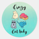 Buscar gatos bonitos pegatinas Dama loca
