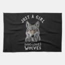 Buscar toalla del lobo paños de cocina Vida silvestre