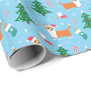 Buscar corgi galés papel de regalo Navidad