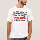 Buscar síndrome camisetas Divertido