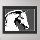 Buscar cabeza de caballo posters Blanco y negro