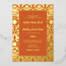 Buscar damasco real invitaciones Oro