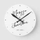 Buscar caligrafía relojes de pared Recién casados