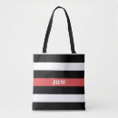 Buscar raya roja bolsos Blanco y negro